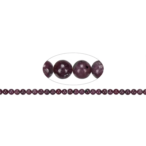 Rang de collier boules, Rubis 05,5-06 mm (39cm) | Marco Schreier