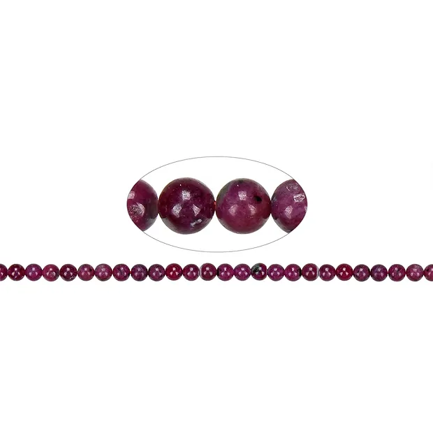 Strang Kugeln, Rubin A, 05,5-06 mm (39cm) | GH Edelsteine, Heilsteine & Schmuck