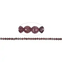 141350109520 String Beads, Ruby, 05.0 - 05.5mm (41cm), faceted | Marco Schreier