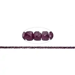 141350208422 Strand cube, Ruby A, faceted, 04mm (39cm) | wholesaler gems & healing stones
