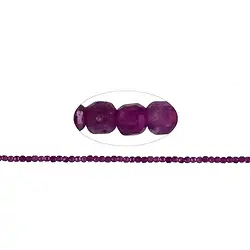 141350209722 Strand cube, Ruby, faceted, 02.5mm (39cm) | wholesaler gems & healing stones