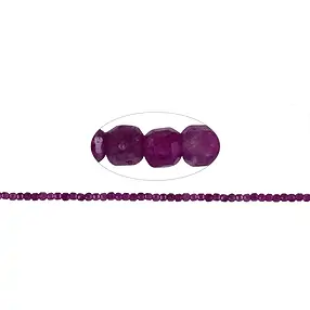 Strang Würfel, Rubin, 02,5mm, facettiert (39cm) | Marco Schreier