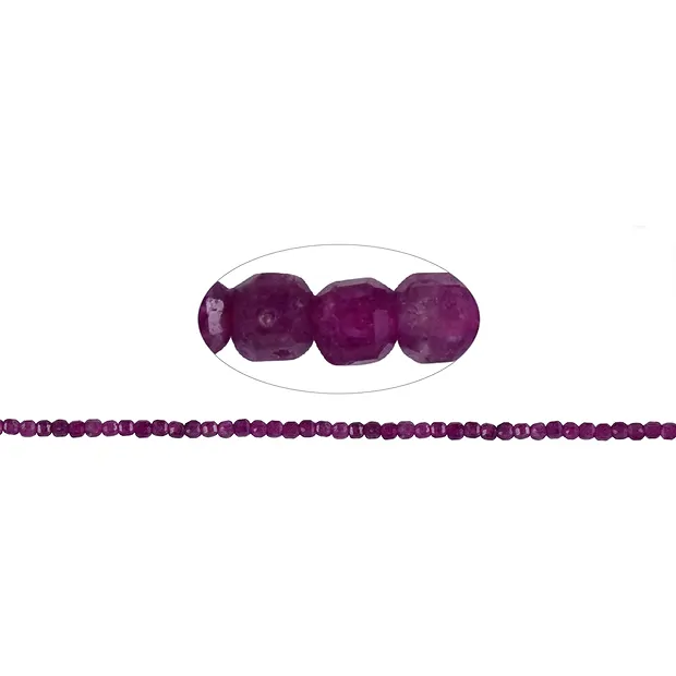 Strang Würfel, Rubin, 02,5mm, facettiert (39cm) | Marco Schreier