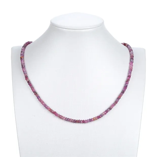 Rang de colliers, Rubis, facetté, 02 x 04mm (39cm) | Marco Schreier