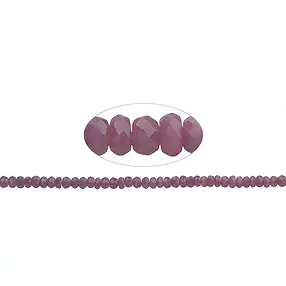 Strang Button, Rubin, facettiert, 03 x 05mm | Edelsteine, Heilsteine & Schmuck