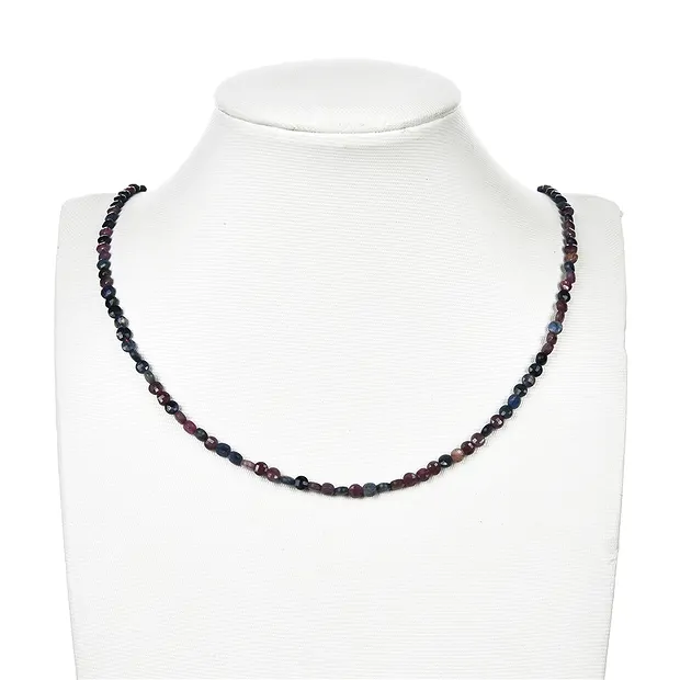 Strand Disc/Coin, Ruby/Sapphire, faceted, 04mm (39cm) | Marco Schreier