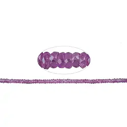 141350324320 Strang Button, Rubin, facettiert, 03mm (39cm) | Edelsteine, Heilsteine & Schmuck