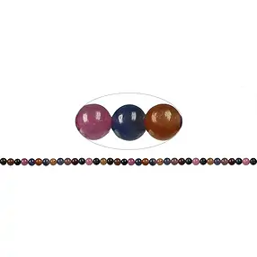 String Beads, Sapphire/Ruby B, 04mm | wholesaler gems, healing stones & jewelry