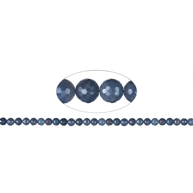 String Beads, Sapphire, faceted, 08mm | wholesale gems, healing stones & jewelry