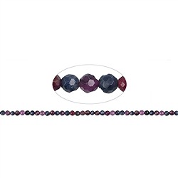 141370104920 Rang de colliers boules, Saphir/Rubis, &#xE0; facettes, 04mm | Marco Schreier