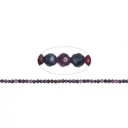 141370104920 String Beads, Sapphire/Ruby, faceted, 04mm | wholesaler gems & healing stones