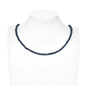 Rang de colliers boules, Saphir, à facettes, 04mm (39cm) | Marco Schreier