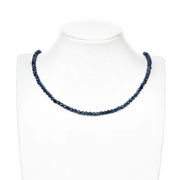 String Beads, Sapphire, faceted, 04mm (39cm) | wholesaler gems & healing stones