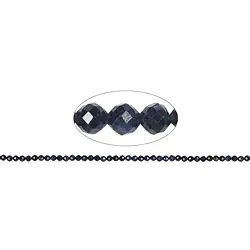 141370104921 Rang de colliers boules, Saphir, à facettes, 04mm (39cm) | Marco Schreier