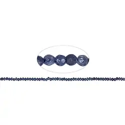 141370110021 Strang Kugeln, Saphir, facettiert, 02mm (38cm) | Marco Schreier