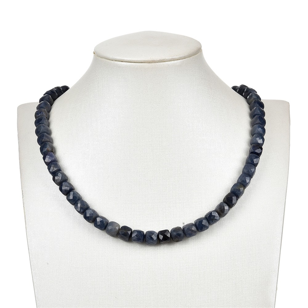 Cubo a filo, Zaffiro, 08,5 x 08,5 mm, sfaccettato | Marco Schreier