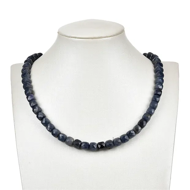 Strand cube, Sapphire, 08.5 x 08.5mm, faceted | wholesaler gems & healing stones