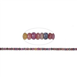 141370313620 Button strand, Sapphire/Ruby, faceted, 04 x 06mm | Marco Schreier