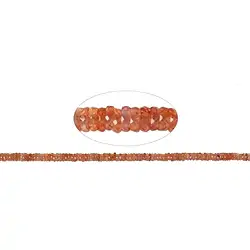 141370322523 Roundell strand, Sapphire (orange), faceted, 01 x 03-05mm | Marco Schreier