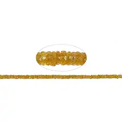141370322524 Roundell strand, Sapphire (yellow), faceted, 01 x 03-05mm | Marco Schreier