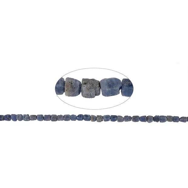 Rang de colliers de pierres brutes, Saphir, 06-09 x 06-07mm | Marco Schreier