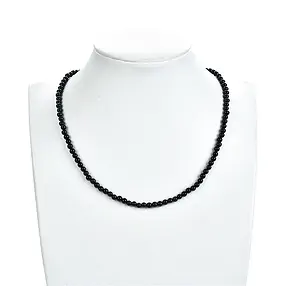 Rang de collier boules, Schorl (stab.), 04mm | Marco Schreier