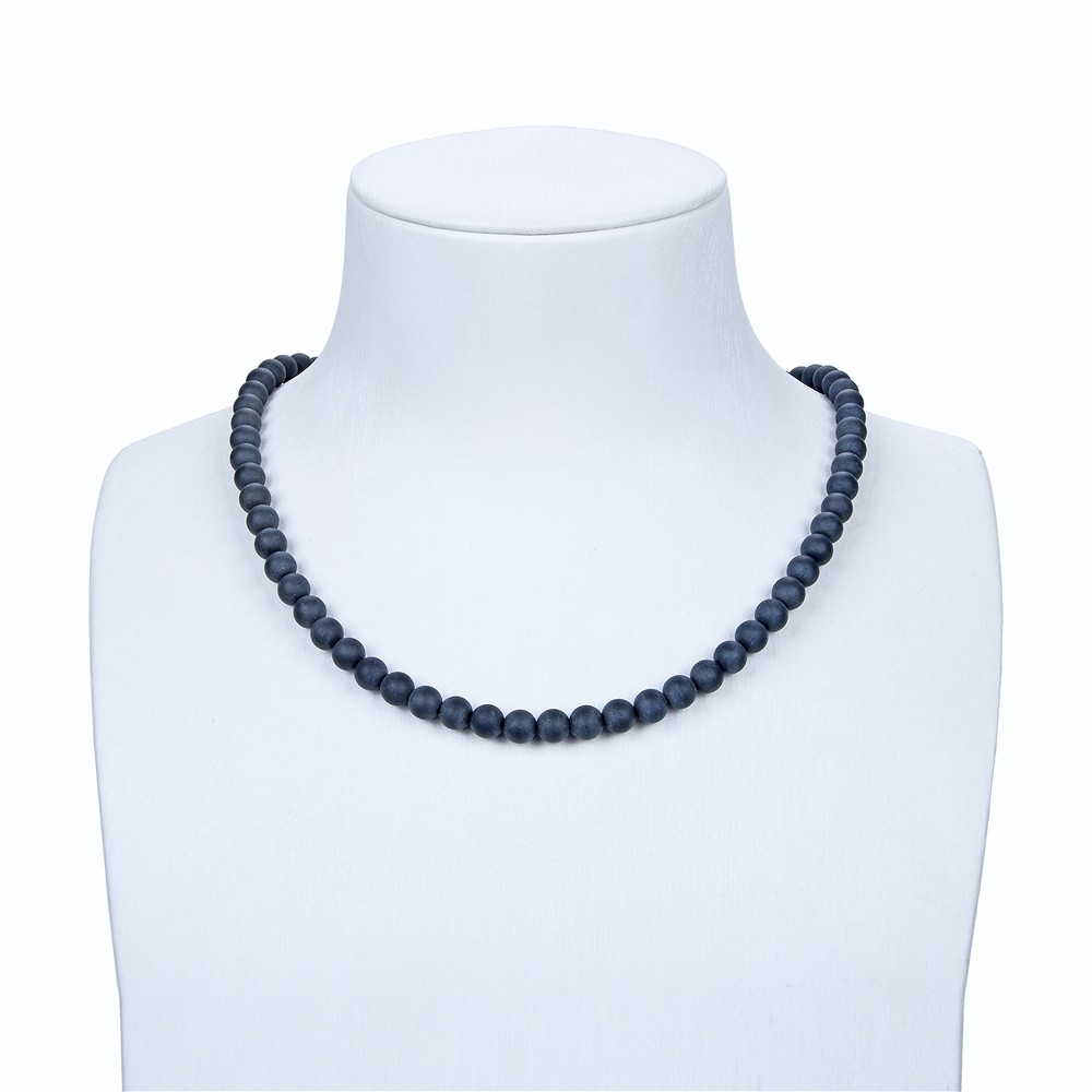 Strang Kugeln, Schörl (stab.), matt, 06mm | GH Edelsteine, Heilsteine & Schmuck