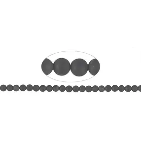 Strang Kugeln, Schörl (stab.), matt, 08mm (39cm) | Marco Schreier