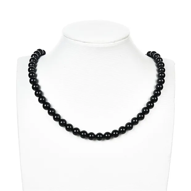 Rang de collier boules, Schorl (stab.), 08mm | Marco Schreier