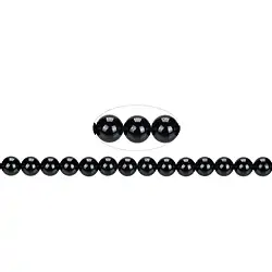 141380100720 Strang Kugeln, Schörl (stab.), 08mm | Schreier Edelsteine, Heilsteine & Schmuck