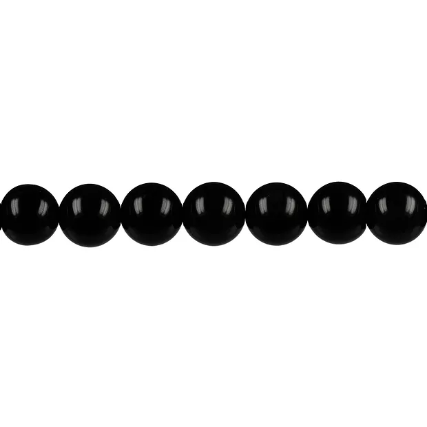 Strang Kugeln, Schörl (stab.), 10mm | Schreier Edelsteine, Heilsteine & Schmuck