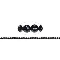 141380101720 Cuentas de piedras preciosas, Turmalina negra (estabilizado), facetado, 06mm | Marco Schreier