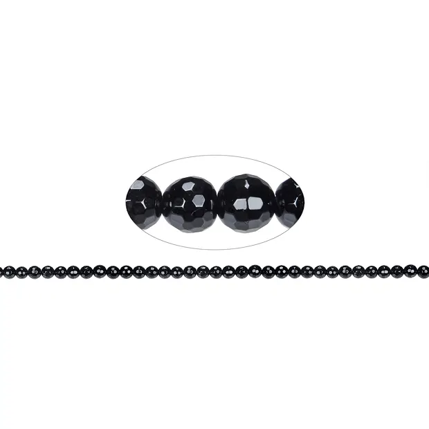 perle a filo, Schorl (stab.), sfaccettate, 06mm | Marco Schreier