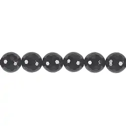 141380105920 Rang de collier boules, Schorl (stab.), à facettes, 12mm | Marco Schreier