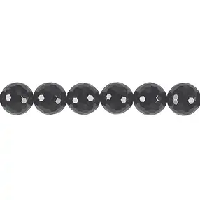 String Beads, Tourmaline (stab.), faceted, 12mm | gems, healing stones & jewelry