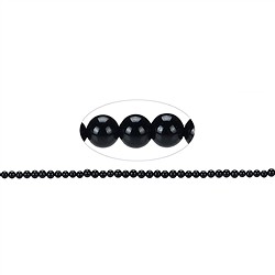 141380109220 Rang de collier boules, Schorl (stab.), 04 - 05 mm | Marco Schreier