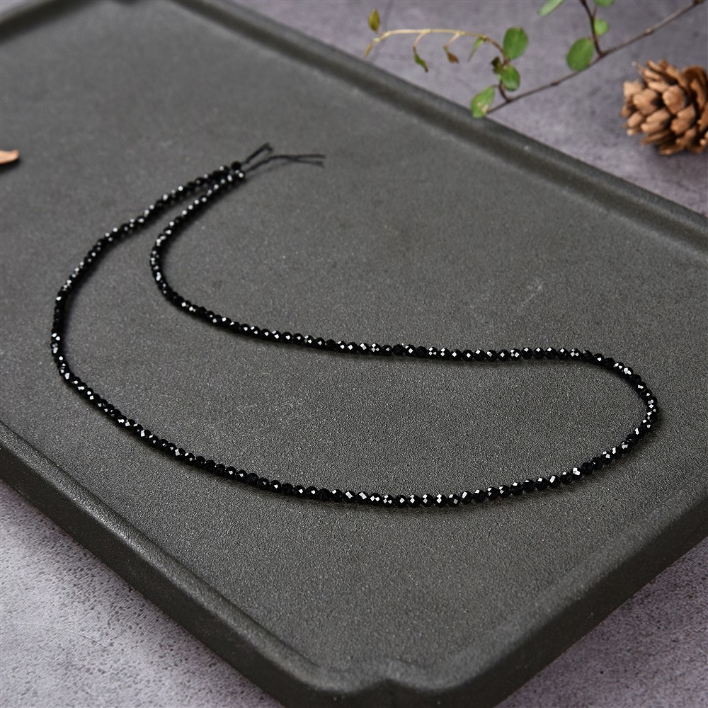 String Beads, Tourmaline (stab.), faceted, 02mm (39cm) | Marco Schreier
