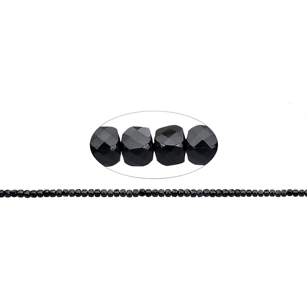 Rang de collier, Schorl (stab.), 04mm, facetté | Marco Schreier
