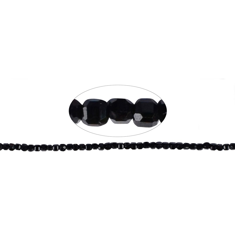 Turmalina negra (estabilizado), facetado, 02,0 - 02,5mm (39cm) | Marco Schreier
