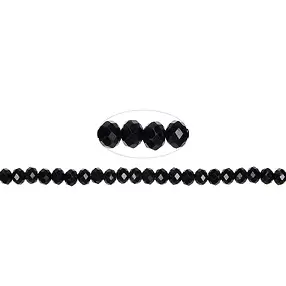 Strang Button, Schörl (stab.), 02 x 04mm, facettiert | Marco Schreier