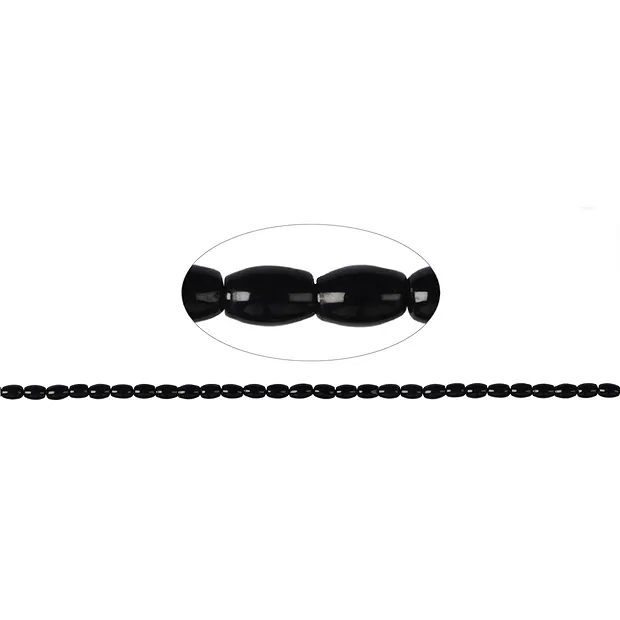 Strang Spindel, Schörl (stab.), 06 x 04mm | GH Edelsteine, Heilsteine & Schmuck