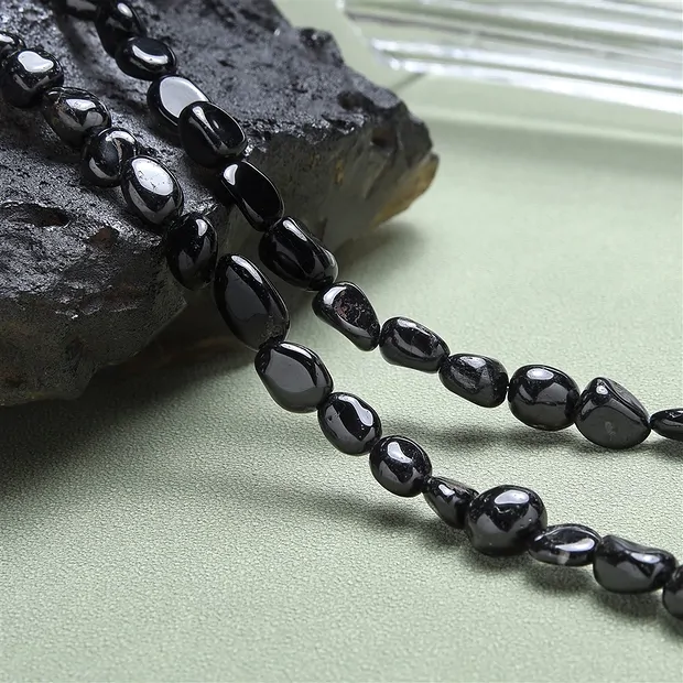 Rang de colliers Nuggets, Schorl (stab.), 06-11 x 06-08mm | Marco Schreier