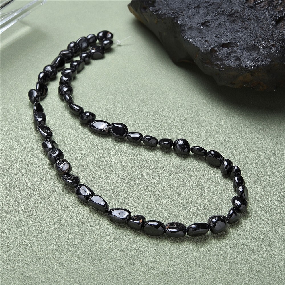 Rang de colliers Nuggets, Schorl (stab.), 06-11 x 06-08mm | Marco Schreier