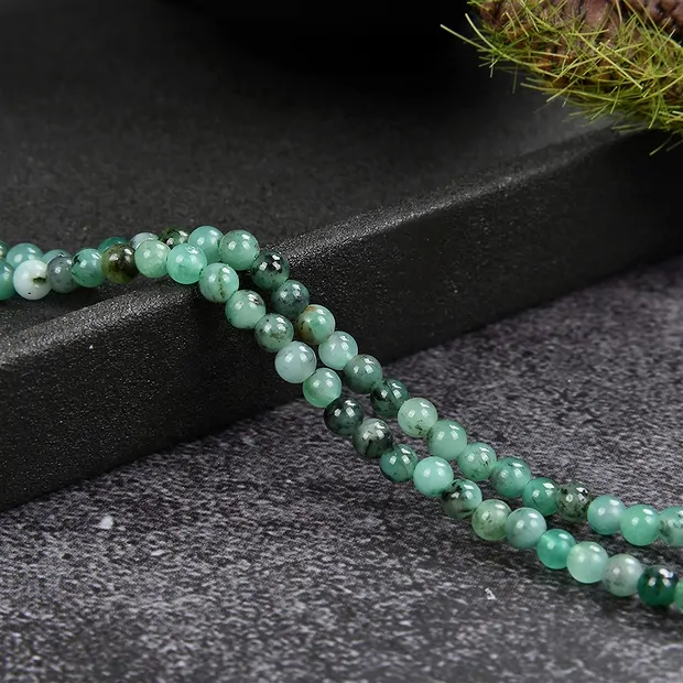 Strang Kugeln, Smaragd, 04mm (39cm) | Schreier Edelsteine, Heilsteine & Schmuck
