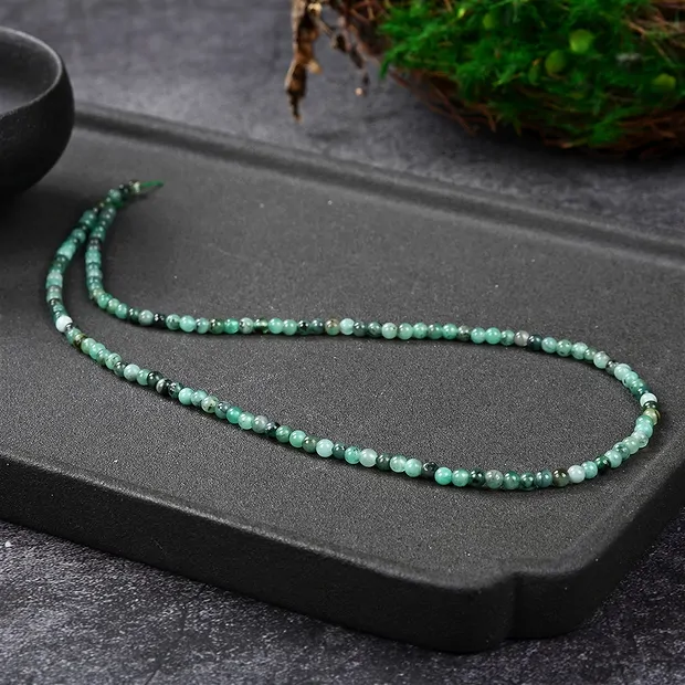 String Beads, Emerald, 04mm (39cm) | wholesaler gems, healing stones & jewelry