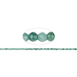 141440104820 String Beads, emerald, faceted, 03mm (39cm) | wholesaler gems & healing stones