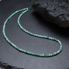 String Beads, Emerald, 03mm, faceted | wholesaler gems, healing stones & jewelry