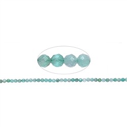 141440104821 Filo di perline, smeraldo, 03 mm, sfaccettato | Marco Schreier