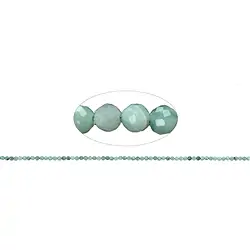 141440110020 String Beads, emerald, faceted, 02mm (38cm) | wholesaler gems & healing stones
