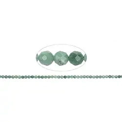 141440110220 String Beads, Emerald, faceted, 03,5- 04,0mm | wholesaler gems & healing stones